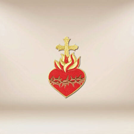 Applicazione ricamata “Cuore con spine”