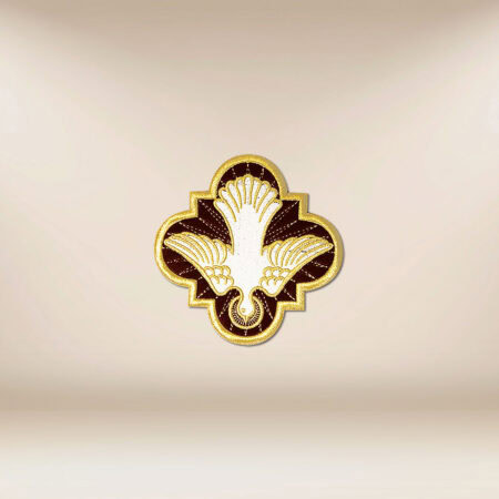 Applicazione ricamata su velluto “Spirito Santo”