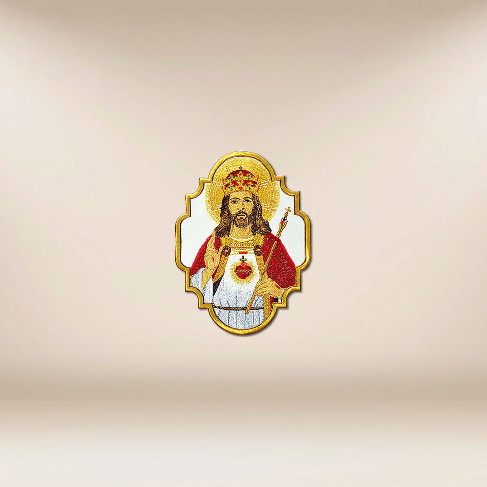 Applicazione ricamata “Gesù Re”