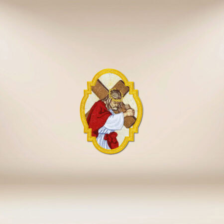 Applicazione ricamata “Gesù con la Croce”