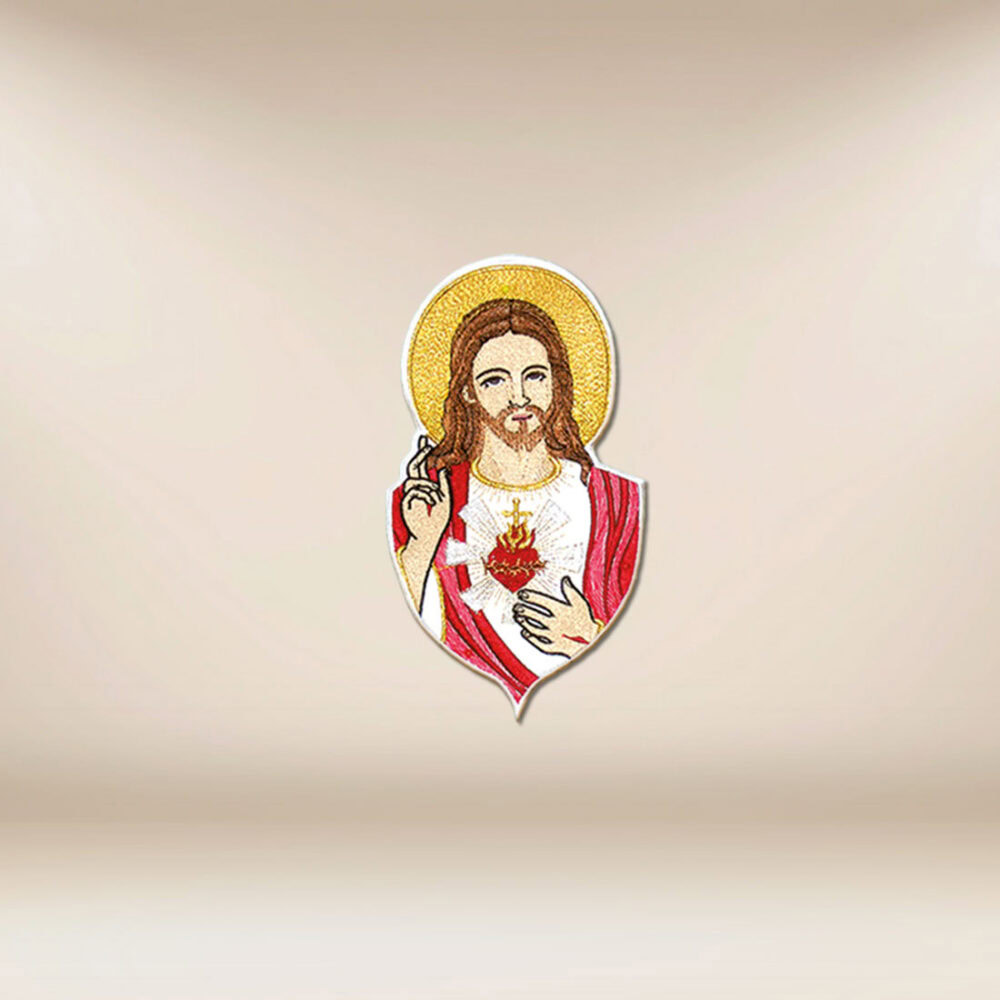 Applicazione ricamata “Cuore di Gesù”