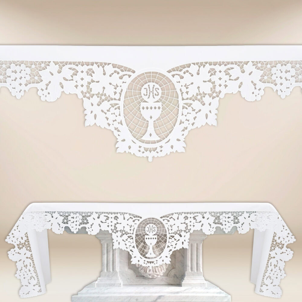 Tovaglia ricamata con Calice