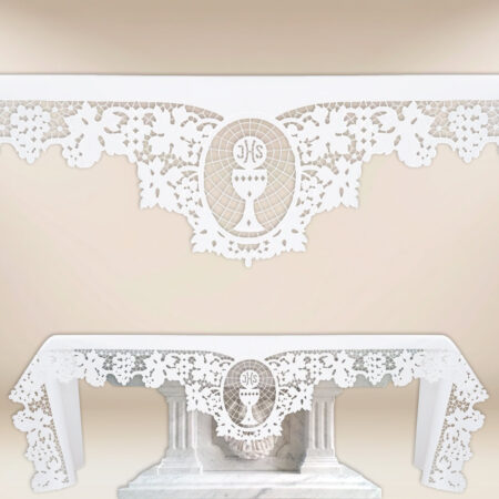 Tovaglia ricamata con Calice