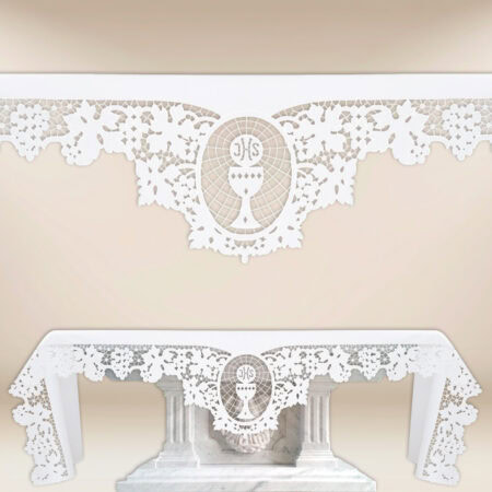 Tovaglia ricamata con Calice