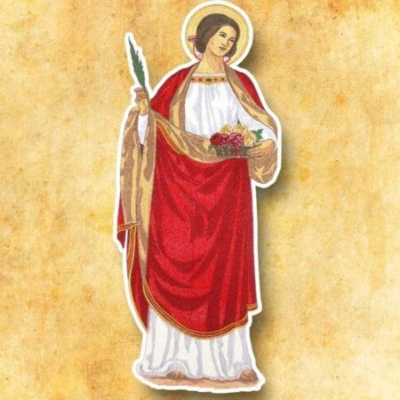 applicazione ricamata Santa Dorotea