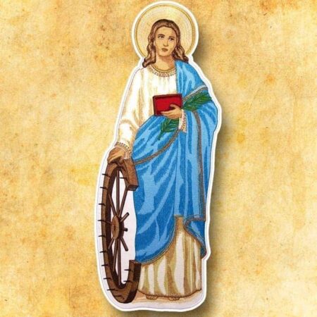 Applicazione ricamata “Santa Caterina”