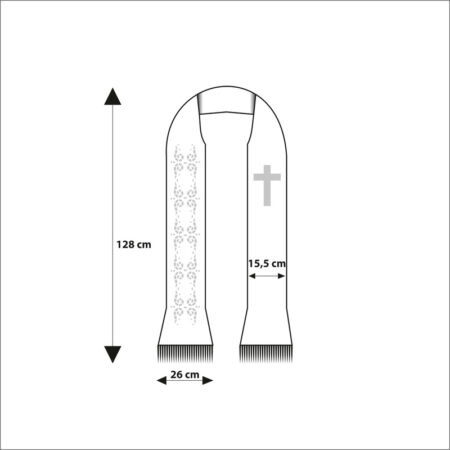 stola liturgica ricamata IHS