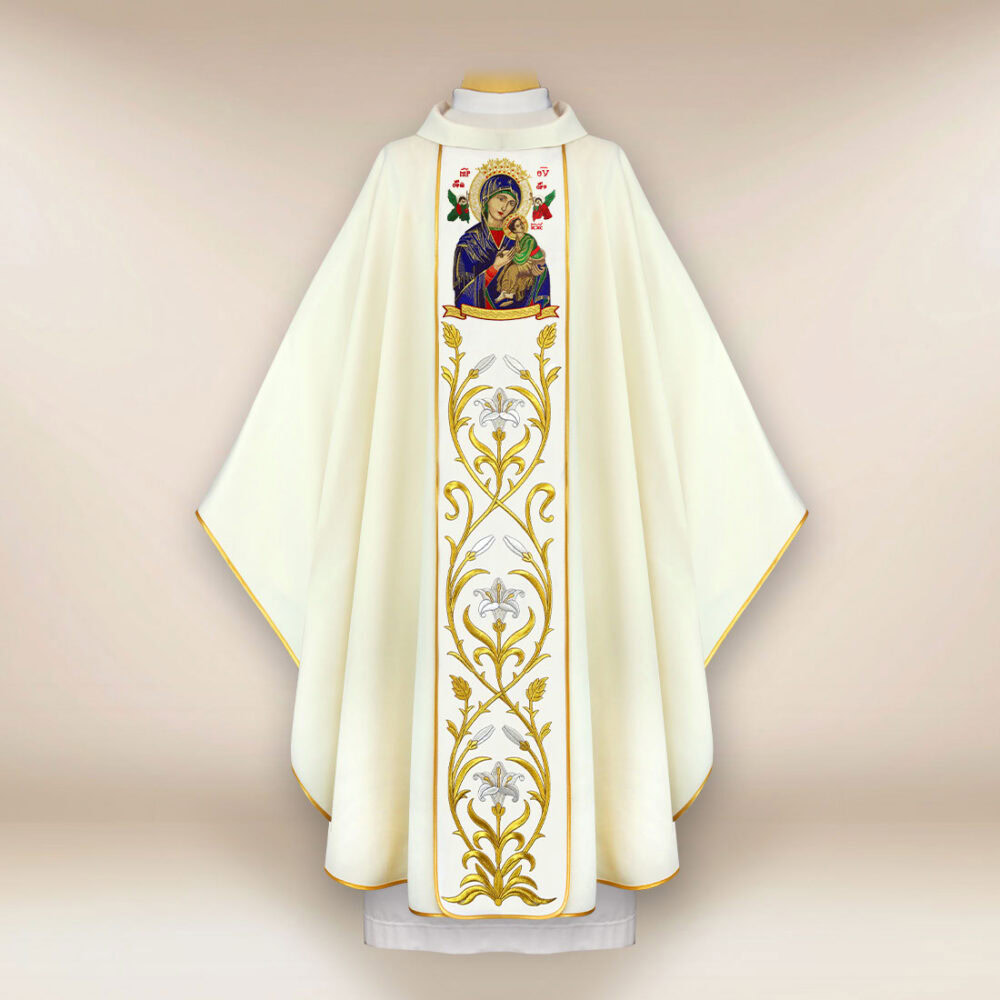 Casula ricamata Madonna del Perpetuo Soccorso
