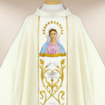 Casula ricamata Madonna di Medjugorie