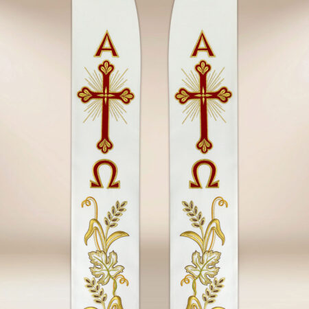 Stuła haftowana “Alfa Omega”