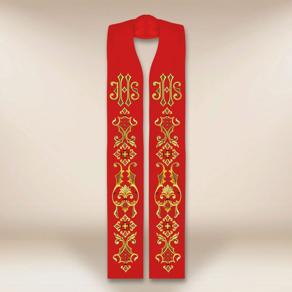 Stuła haftowana “IHS”