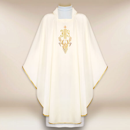 Casula ricamata IHS ecru