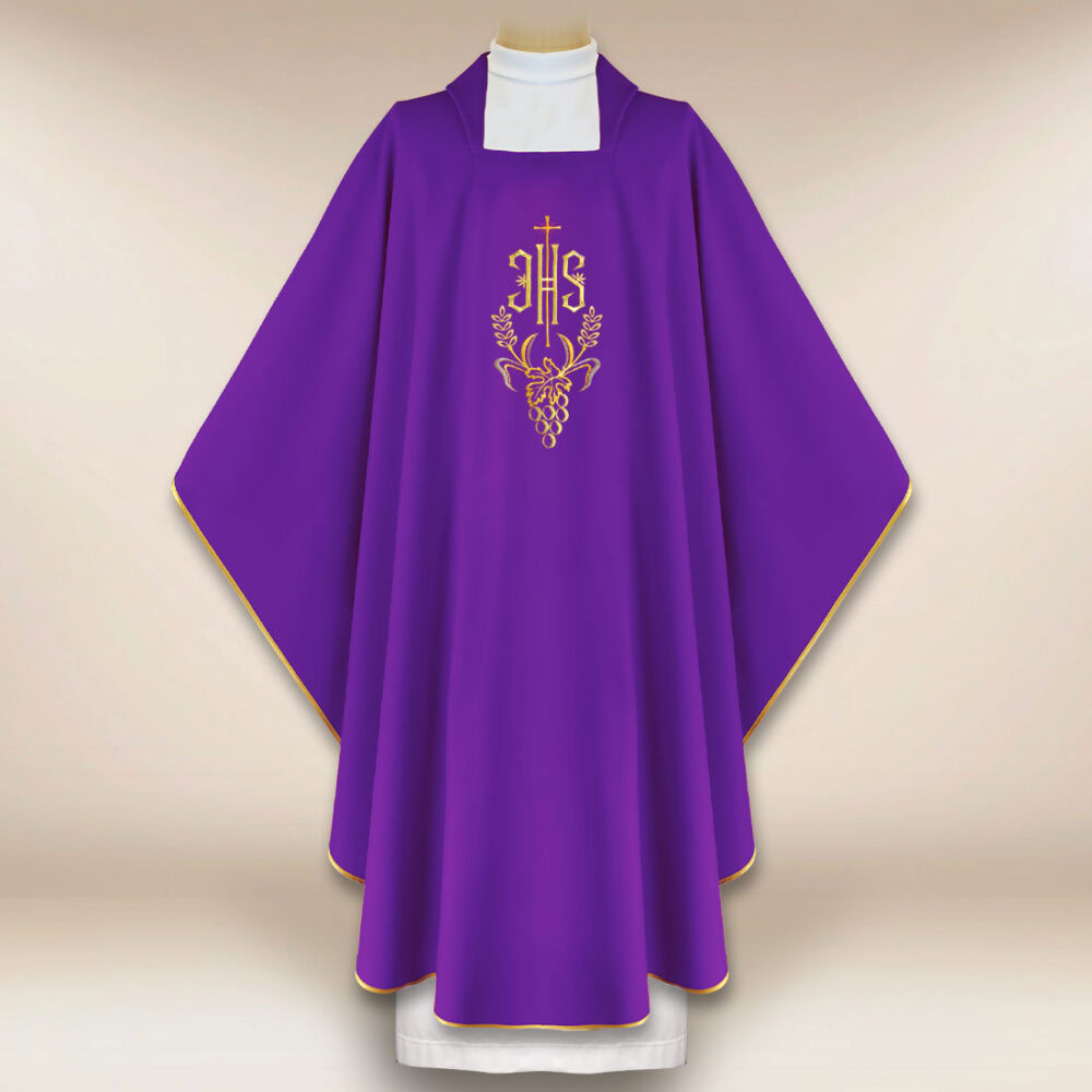 Casula ricamata IHS viola