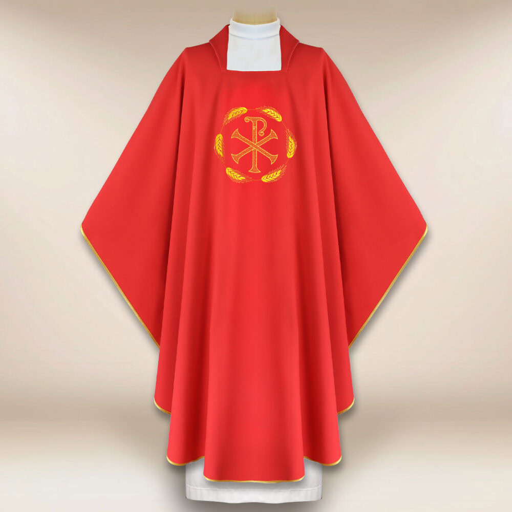 Casula ricamata PX rossa