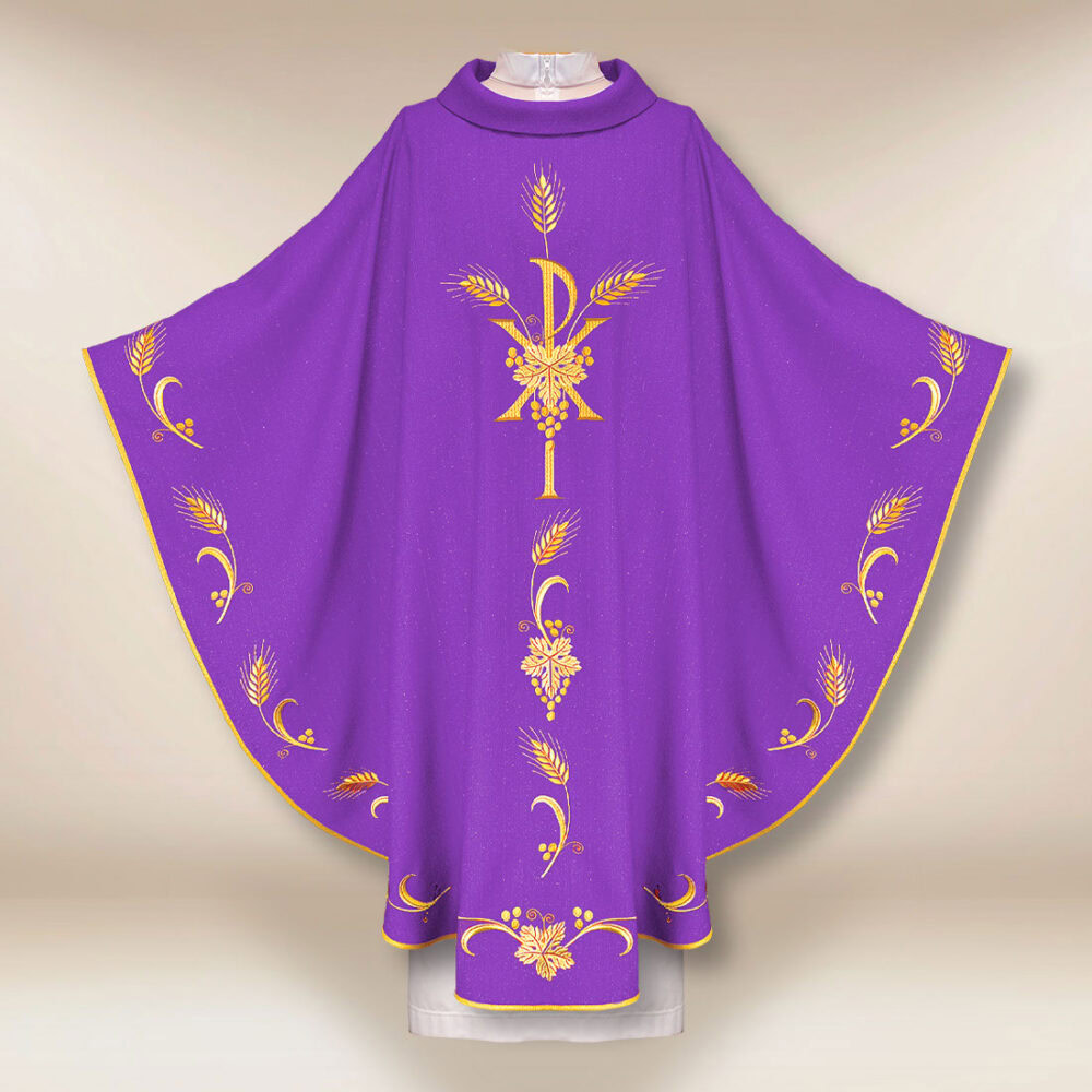 Casula liturgica viola con PX
