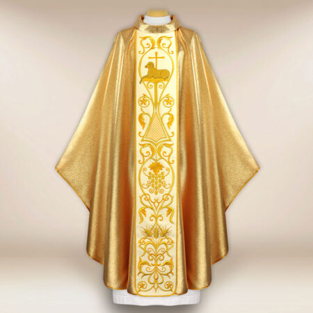 Ornat z haftowanym pasem pluszowym “Baranek”