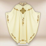 Casula liturgica con ricamo IHS