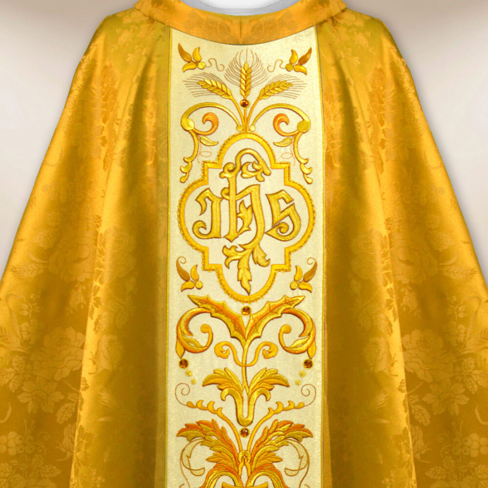 Casula ricamata oro IHS
