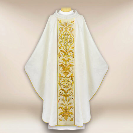 Casula ricamata IHS ecru