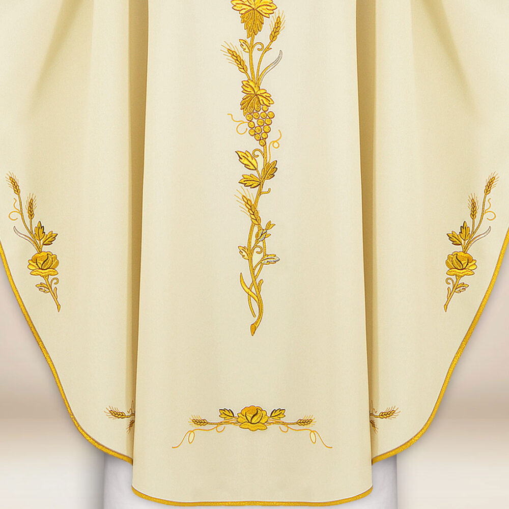 Casula liturgica con ricamo IHS