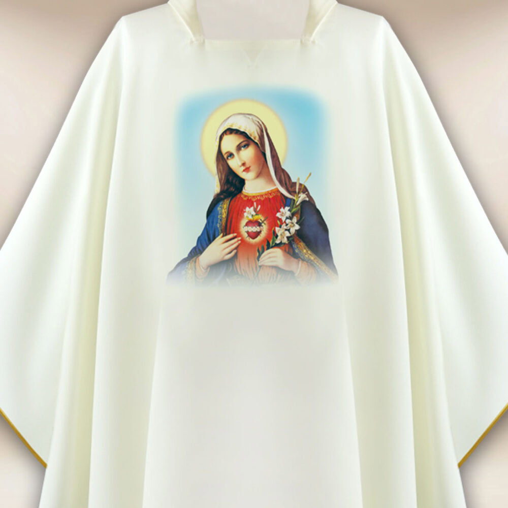 Casula con immagine Cuore di Maria