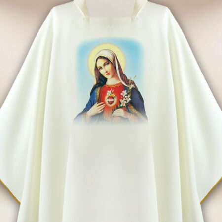 Casula con immagine Cuore di Maria