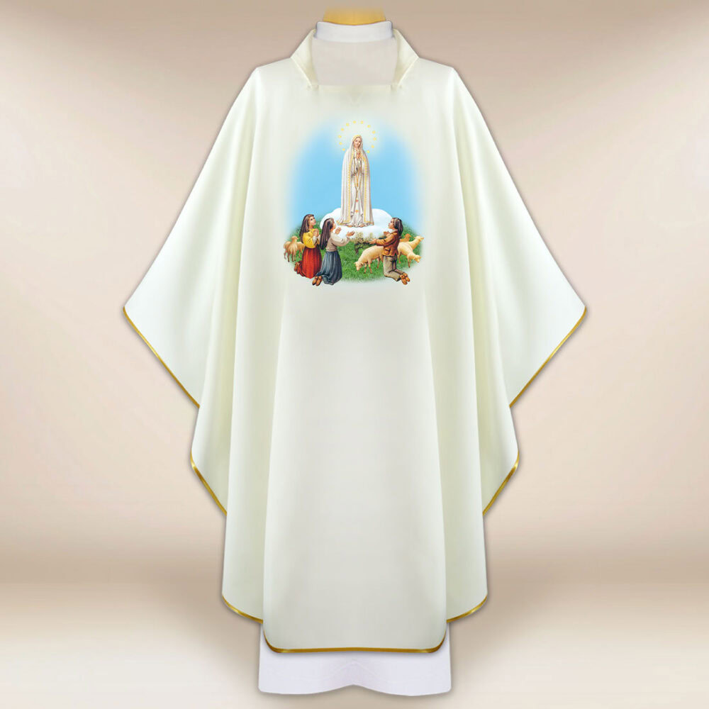 Casula con immagine della Madonna di Fatima