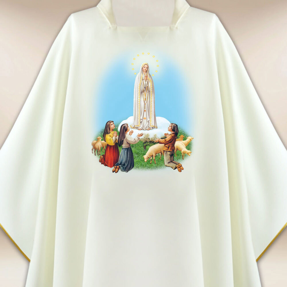 Casula con immagine della Madonna di Fatima