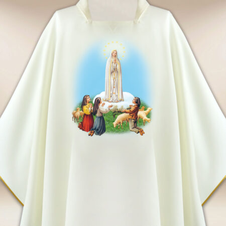 Casula con immagine della Madonna di Fatima
