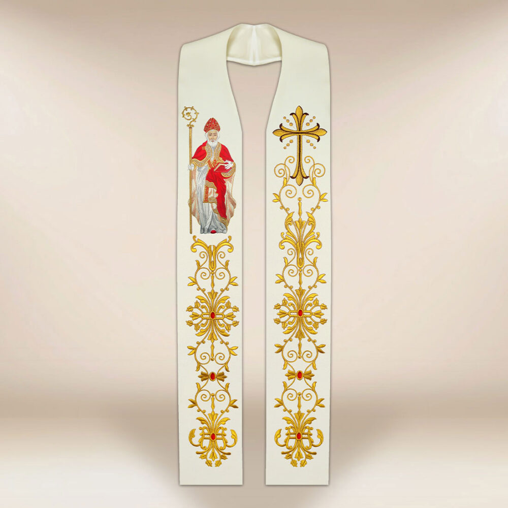 Stuła haftowana “Św. Mikołaj”