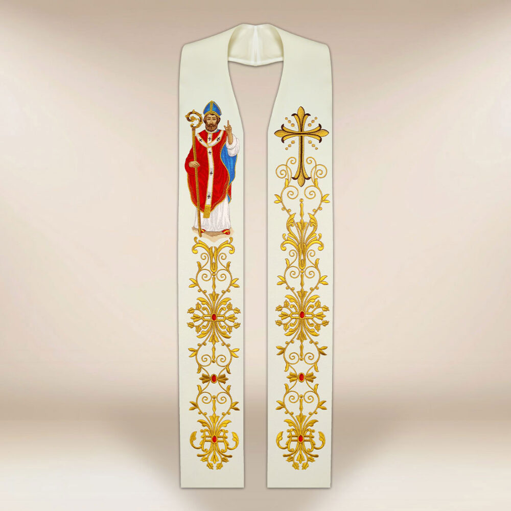 Stuła haftowana “Św. Marcin”