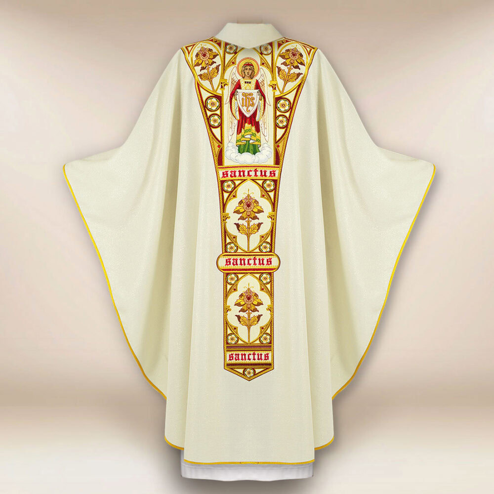 Casula liturgica Santissima Trinità ricamata
