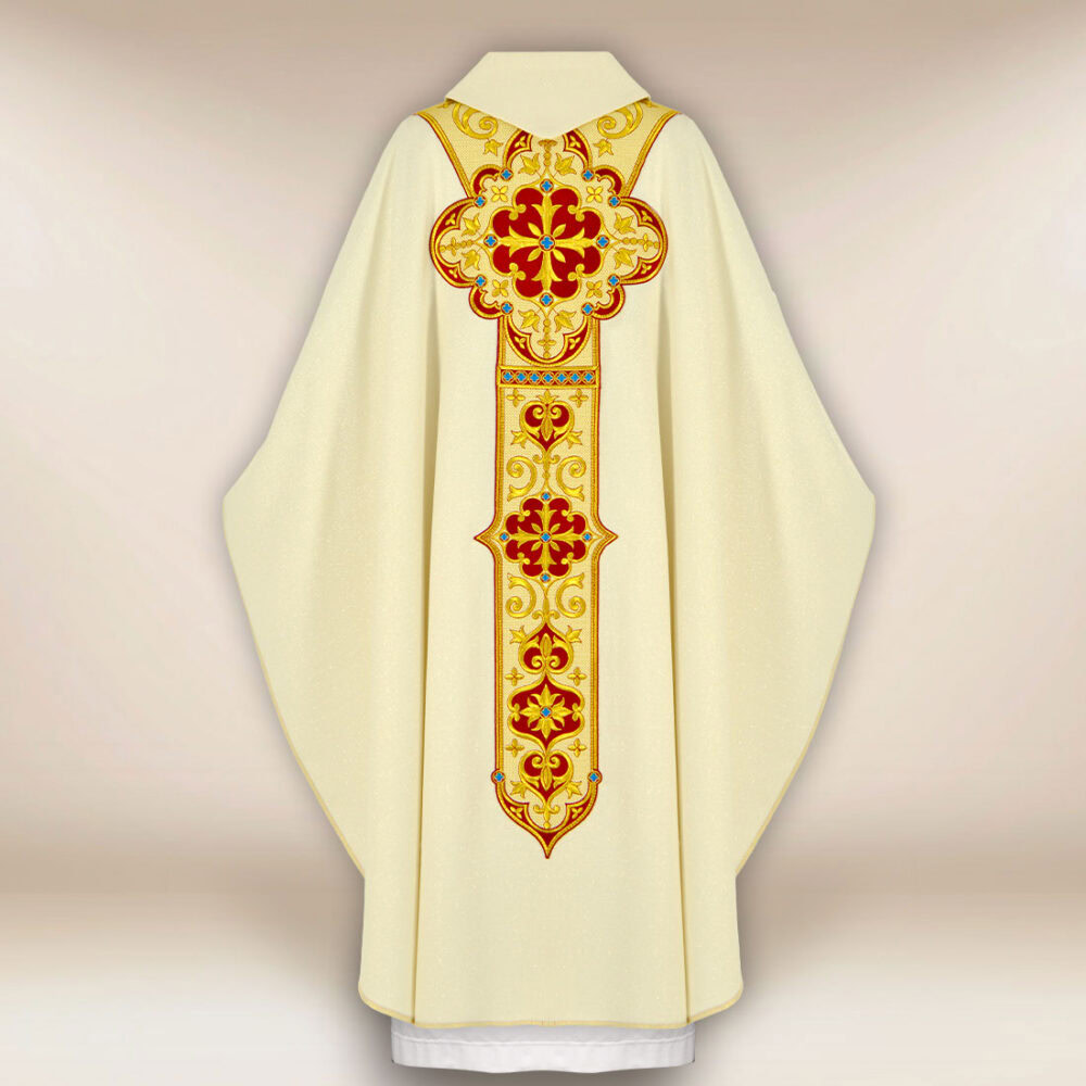 Casula ricamata Ultima Cena ecru