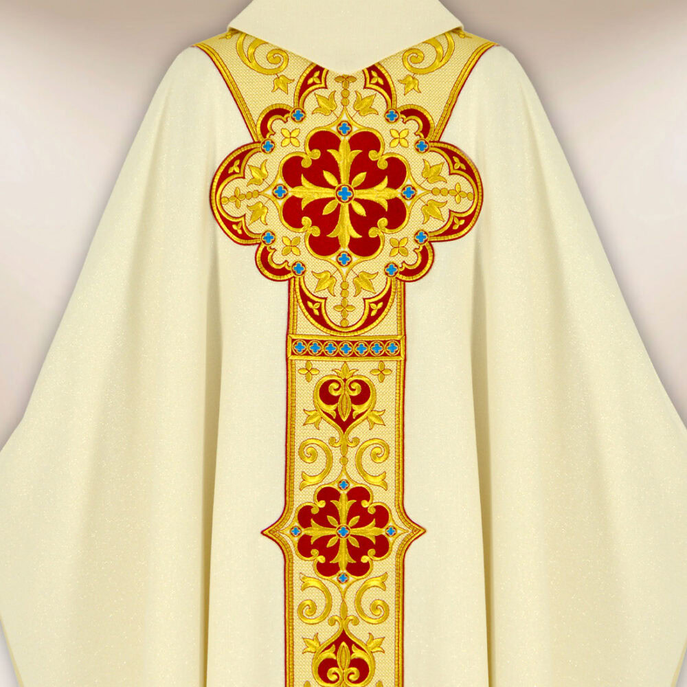 Casula ricamata Ultima Cena ecru