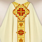 Casula ricamata Ultima Cena ecru