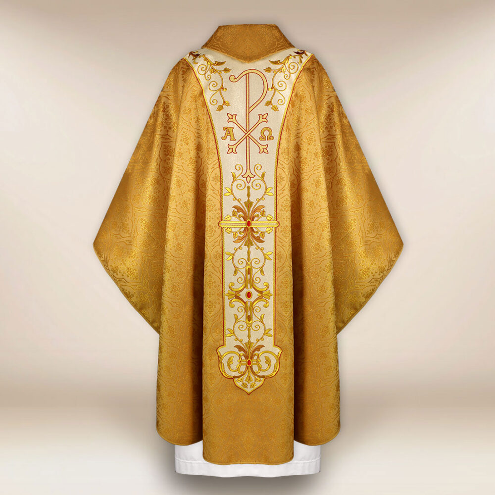 Ornat haftowany “Jezus Dobry Pasterz” złoty