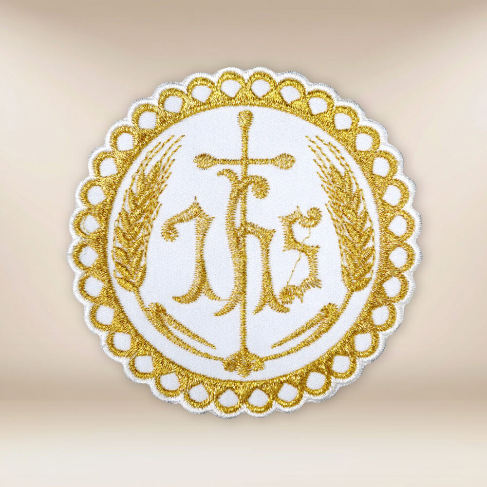 Ostia comunionale ricamata IHS