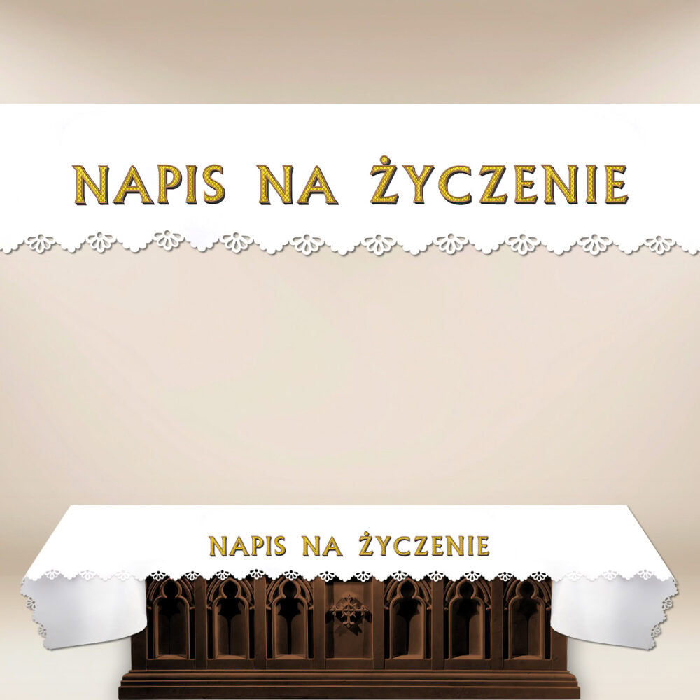 Tovaglia foto tagliata al laser CON TESTO PERSONALIZZATO