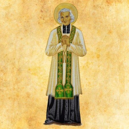 applicazione ricamata Giovanni Maria Vianney