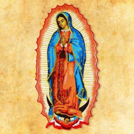 applicazione ricamata Madonna di Guadalupe