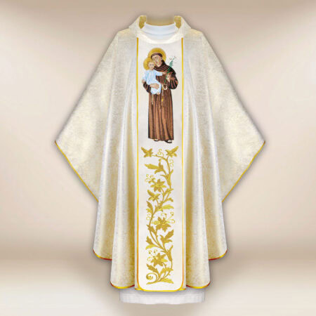 Casula sacerdotale ricamata San Antonio