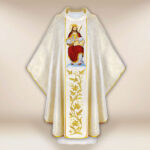 Casula sacerdotale ricamata Cristo Re