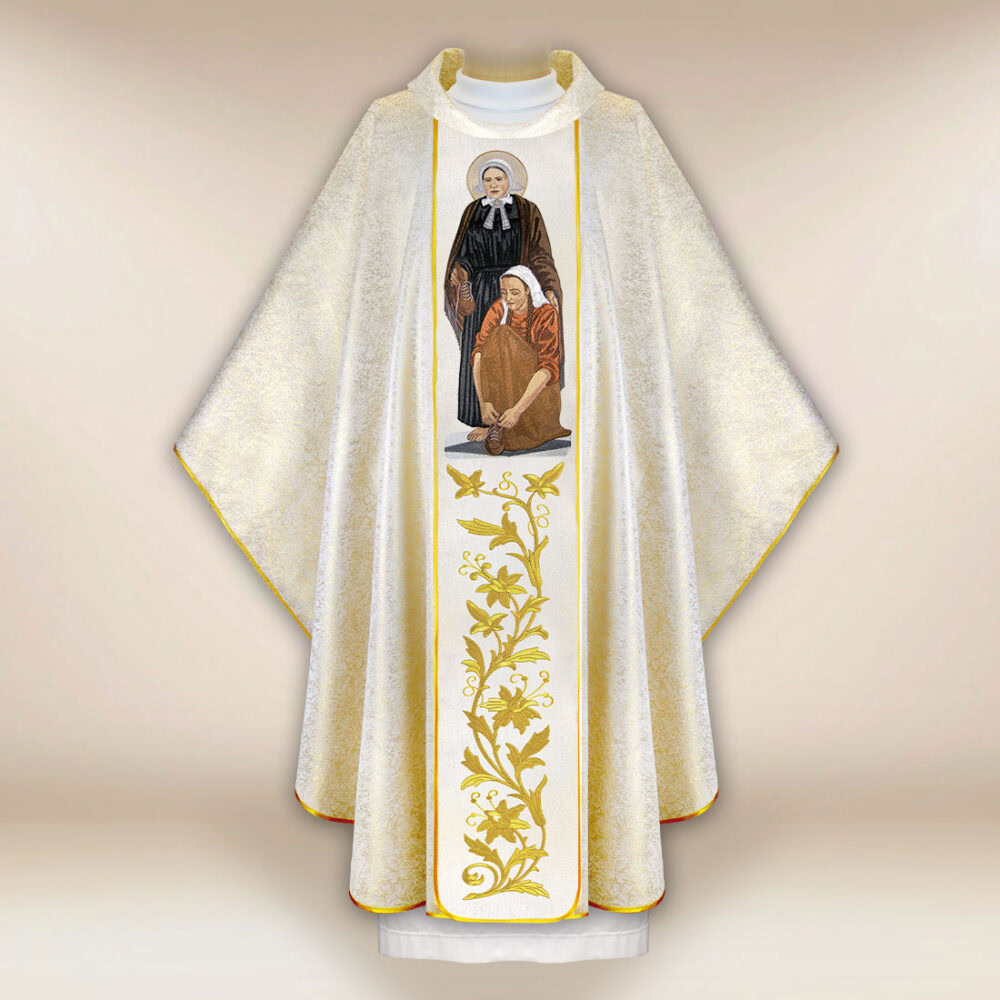 Casula sacerdotale ricamata Santa Madre Maria