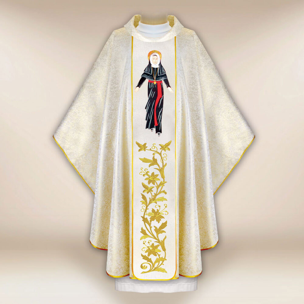 Casula sacerdotale ricamata Santa Maria de Matias