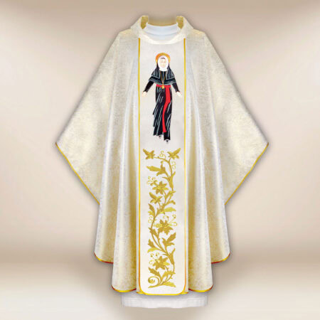 Casula sacerdotale ricamata Santa Maria de Matias