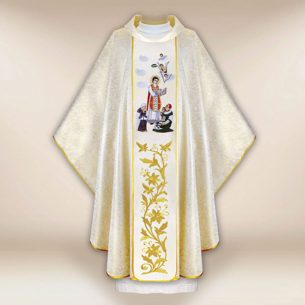 Casula sacerdotale ricamata San Valentino