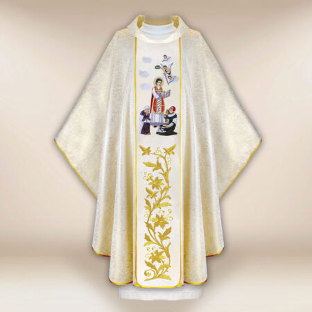 Casula sacerdotale ricamata San Valentino