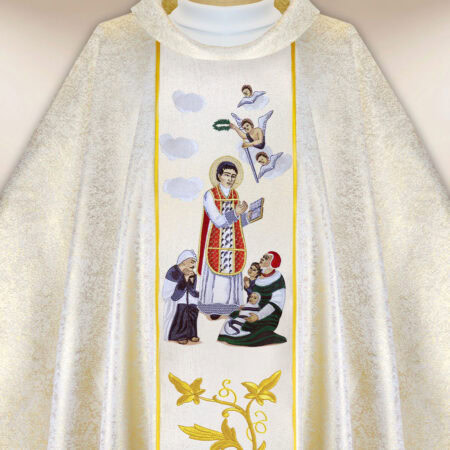 Casula sacerdotale ricamata San Valentino