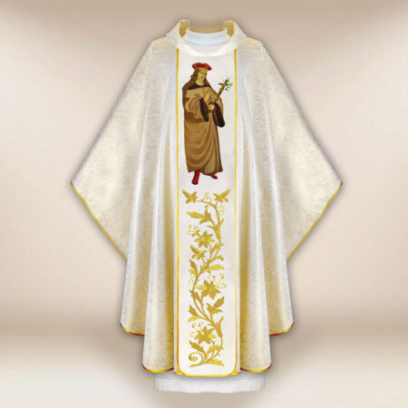 Casula sacerdotale ricamata San Casimiro