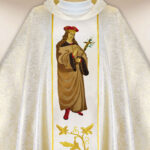 Casula sacerdotale ricamata San Casimiro